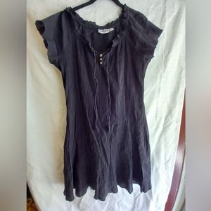 Bohemian black flowy dress